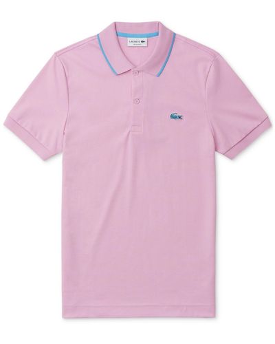 Lacoste Regular-fit Tipped Polo Shirt - Pink