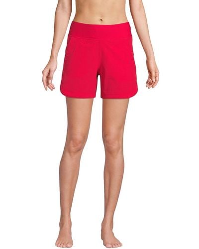 Lands' End 5" Quick Dry Swim Shorts - Red