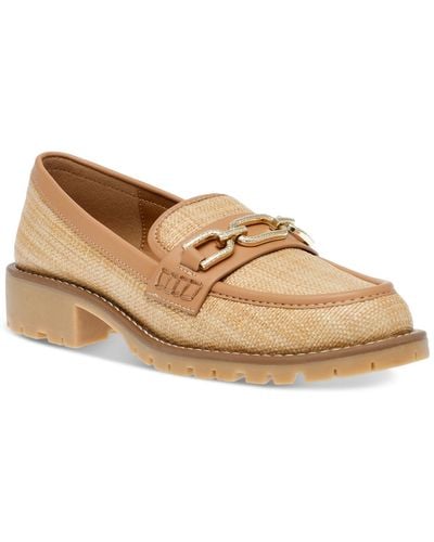 DV by Dolce Vita Crayn Tailored Hardware Lug Sole Loafers - Natural