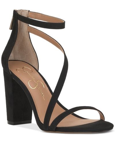 Jessica Simpson Sloyan Strappy High Heel Block Dress Sandals - Black