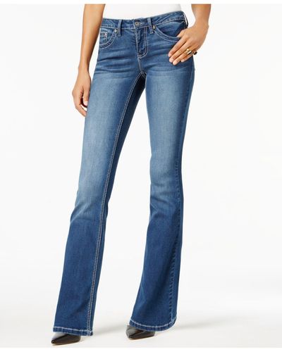 Earl Jean Embroidered Bootcut Jeans - Blue