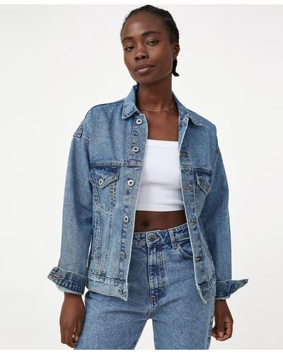 Cotton On The Oversized Denim Jacket - Blue