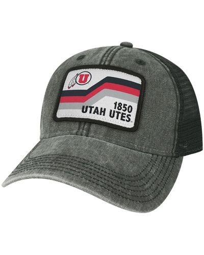 Legacy Athletic Utah Utes Sun & Bars Dashboard Trucker Snapback Hat - Black