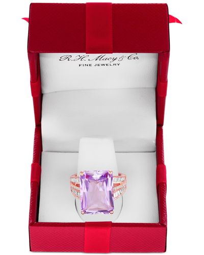 Effy Effy® Pink Amethyst (15-1/2 Ct. T.w.) & Diamond (3/8 Ct. T.w.) In 14k Yellow Gold (also Available In Blue Topaz And Citrine)