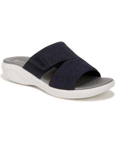 Bzees Carefree Washable Slide Sandals - Blue