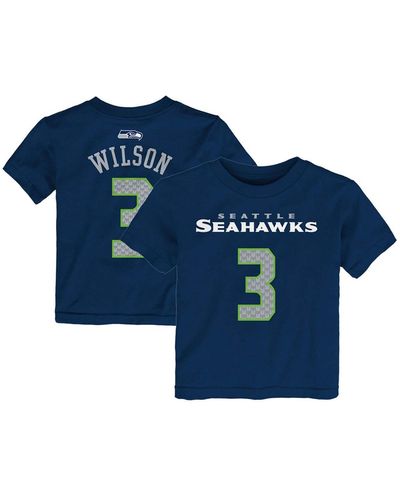 Outerstuff Big Boys And Girls Seattle Seahawks Mainliner Name And Number T-shirt - Blue