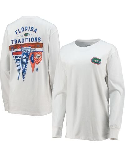 Pressbox Florida Gators Traditions Pennant Long Sleeve T-shirt - White