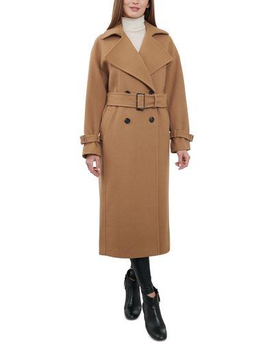 Michael Kors Double-breasted Belted Maxi Coat - Natural