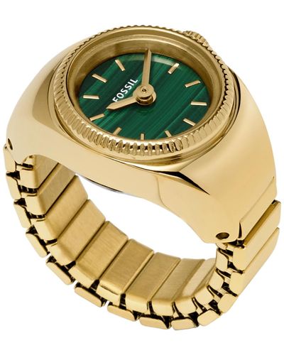 Fossil Two-hand Stainless Steel Ring Watch - Green