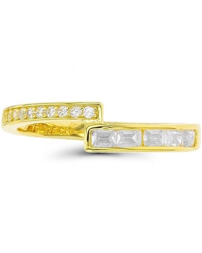 Macy's Round And Baguette Cubic Zirconia Overlapped Ring (5/8 Ct. T.w. - Yellow