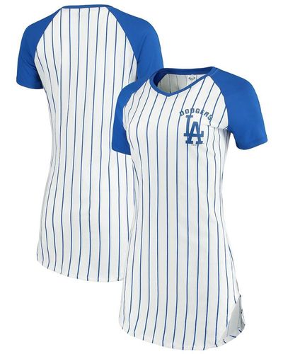 Concepts Sport Los Angeles Dodgers Vigor Pinstripe Nightshirt - Blue