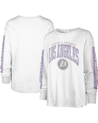 '47 Los Angeles Lakers City Edition Soa Long Sleeve T-shirt - White