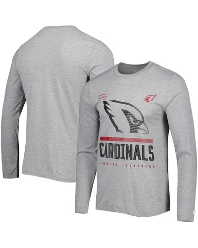 KTZ Arizona Cardinals Combine Authentic Red Zone Long Sleeve T-shirt - Gray