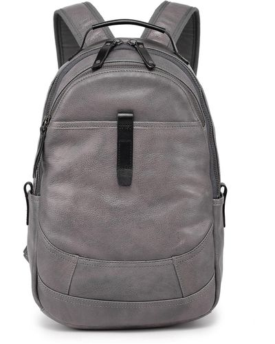 Old Trend Genuine Leather Sun-wing Backpack - Gray