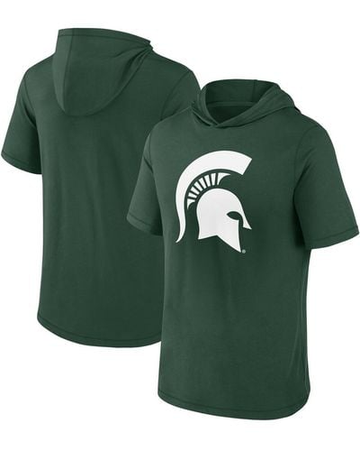 Fanatics Michigan State Spartans Primary Logo Hoodie T-shirt - Green
