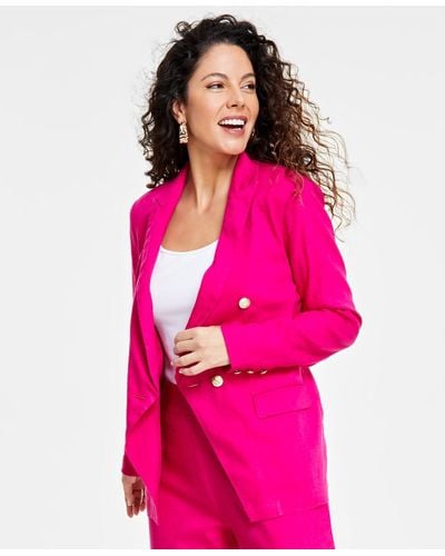 INC International Concepts Double-breasted Blazer - Pink