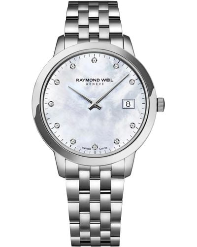 Raymond Weil Swiss Toccata Diamond Accent Stainless Steel Bracelet Watch 34mm - Gray