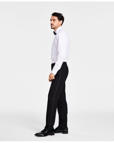 Alfani Slim-fit Stretch Black Tuxedo Pants, Created For Macy's