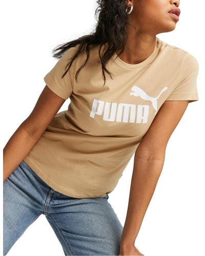 PUMA Essentials Graphic Short Sleeve T-shirt - Natural