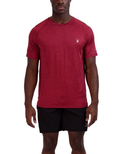 Spyder Standard Short Sleeves Rashguard T-shirt - Red