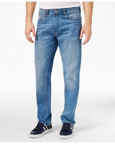 Sean John Men's Diagonal Seam Pocket Jeans - Blue