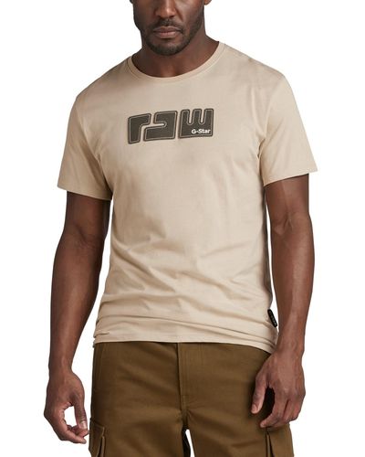G-Star RAW Raw Felt Regular Fit T-shirt - Natural