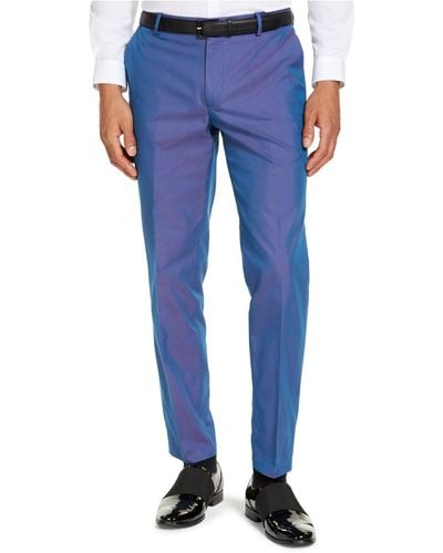 INC International Concepts Slim-fit Iridescent Pants, Created For Macy's - Purple