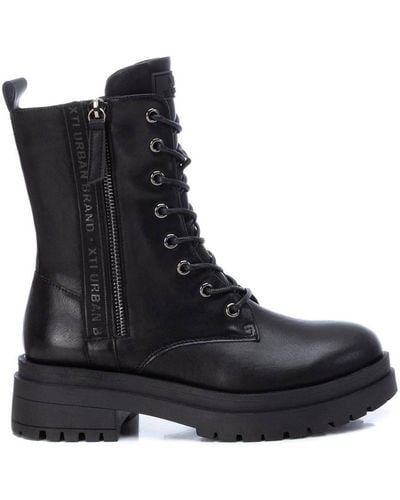 Xti Combat Boots By - Black