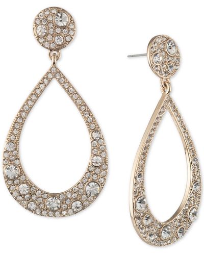Givenchy Crystal Scatter Open Drop Earrings - Metallic