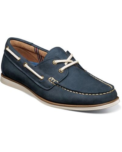 Florsheim Atlantic Moccasin Toe Boat Shoes - Blue