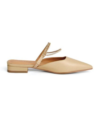 Belle & Bloom On The Go Leather Flat - Natural