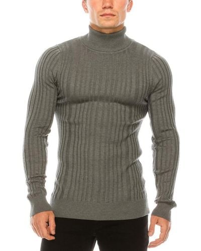 Ron Tomson Modern Ribbed Sweater - Gray