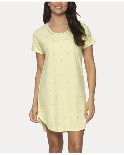 Felina Jessie Knit Sleep Shirt - Yellow