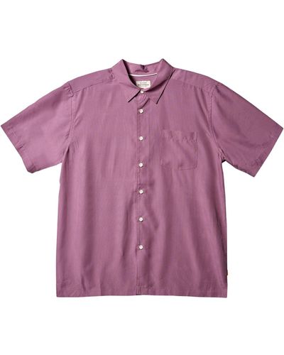 Quiksilver Kings Cliff Short Sleeves Shirt - Purple