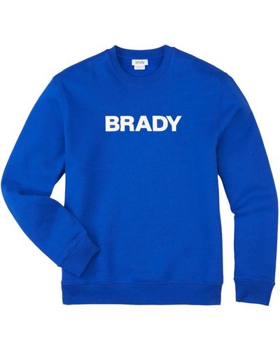 Brady Wordmark Pullover Sweatshirt - Blue