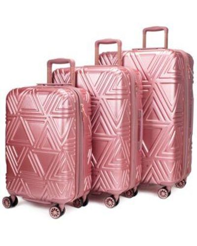 Badgley Mischka Contour Expandable Hardside luggage Collection - Pink