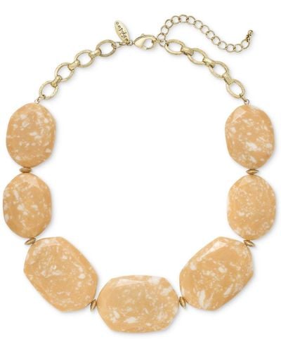 Style & Co. Gold-tone Gemstone Statement Necklace - Natural