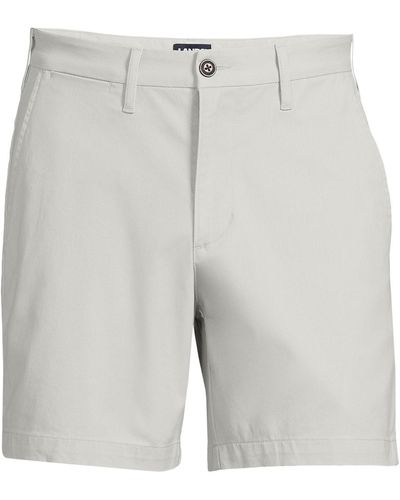 Lands' End 6" Traditional Fit Comfort First Comfort Waist Knockabout Chino Shorts - Gray