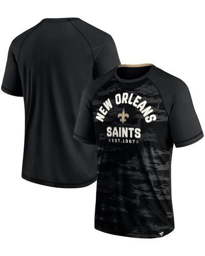 Fanatics New Orleans Saints Hail Mary Raglan T-shirt - Black