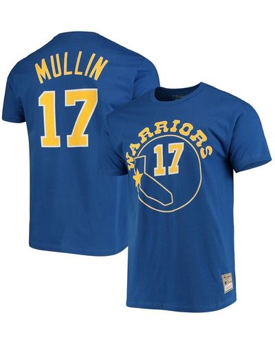 Mitchell & Ness Steven Adams Navy Oklahoma City Thunder Hardwood Classics  Retro Name And Number T-shirt in Blue for Men