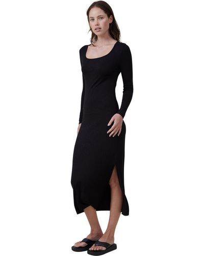 Cotton On Staple Long Sleeve Maxi Dress - Black