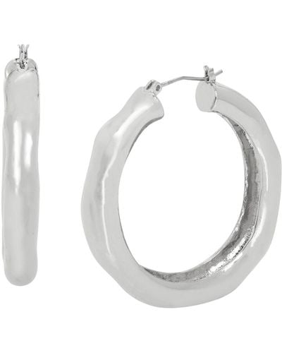 Robert Lee Morris Sculpted Hoop Earrings - Metallic