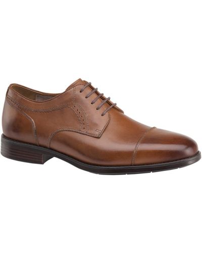 Johnston & Murphy Xc4 Branning Cap Toe Shoes - Brown