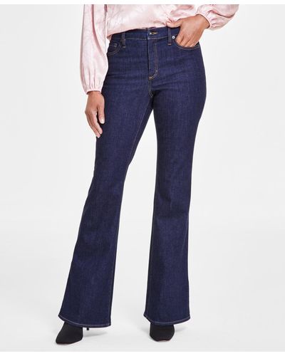INC International Concepts High-rise Flare Jeans - Blue