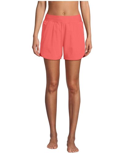 Lands' End 5" Quick Dry Swim Shorts - Red
