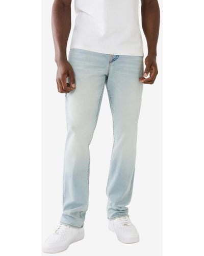 True Religion Ricky Flap Super T Straight Jeans - Blue