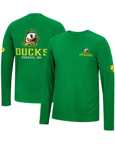 Colosseum Athletics Oregon Ducks Mossy Oak Spf 50 Performance Long Sleeve T-shirt - Green