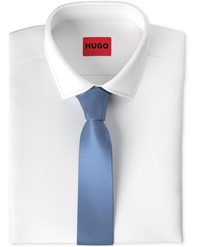 BOSS Hugo By Silk Jacquard Tie - Blue