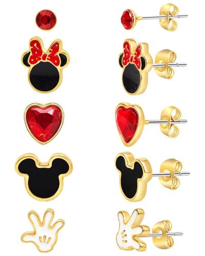 Disney Mickey And Minnie Mouse Fashion Stud Earrings - White