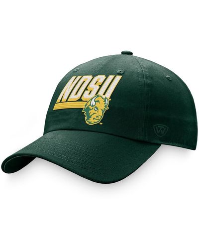 Top Of The World Ndsu Bison Slice Adjustable Hat - Green